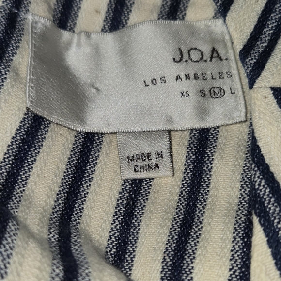 J.O.A. Striped Sailor Jumpsuit Blue White Medium - Picture 3 of 9